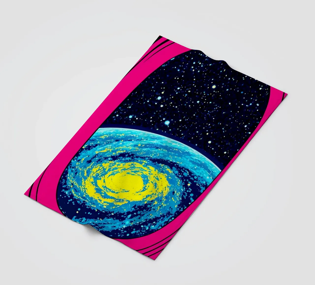 Space Window - Pop Art fleece blanket by ColorCrash Gallery
