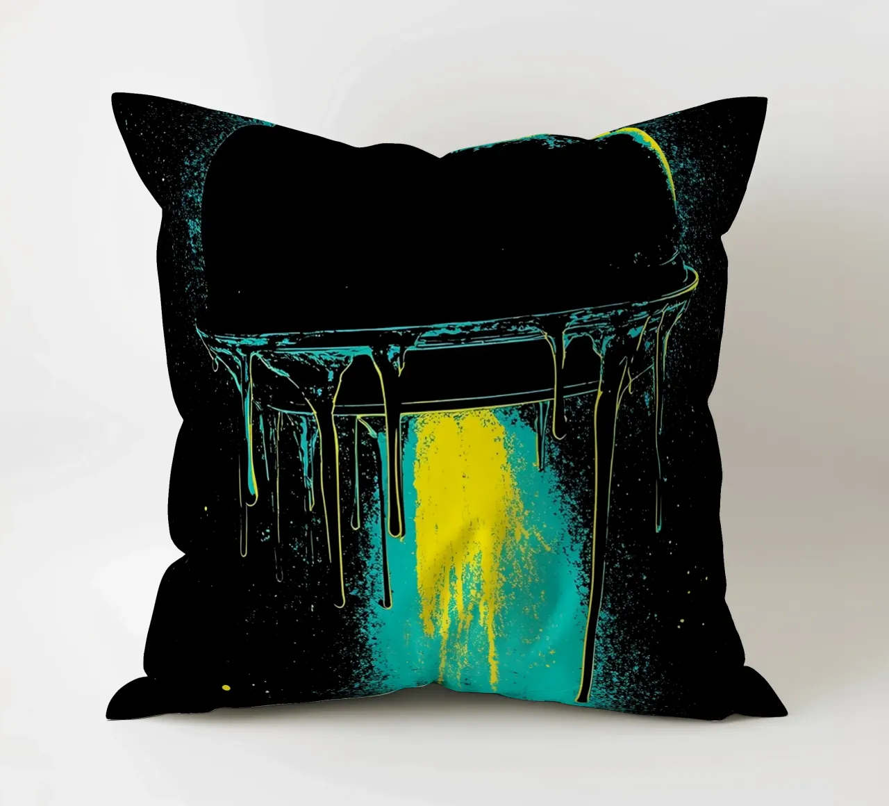 Astronave che gocciola - Pop Art cuscino da ColorCrash Gallery