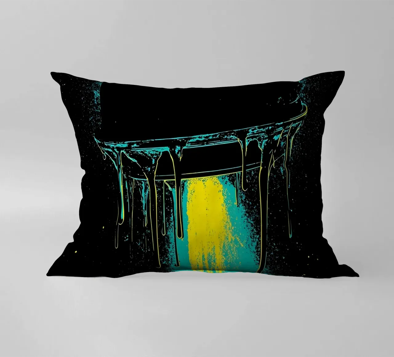 Astronave che gocciola - Pop Art cuscino da ColorCrash Gallery