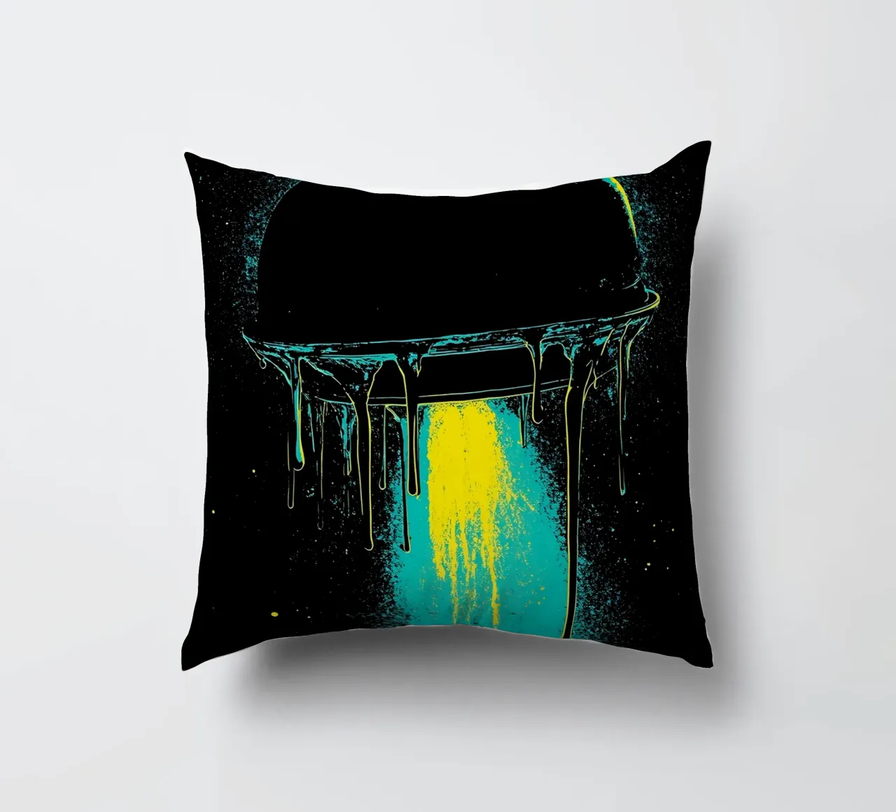 Astronave che gocciola - Pop Art cuscino da ColorCrash Gallery