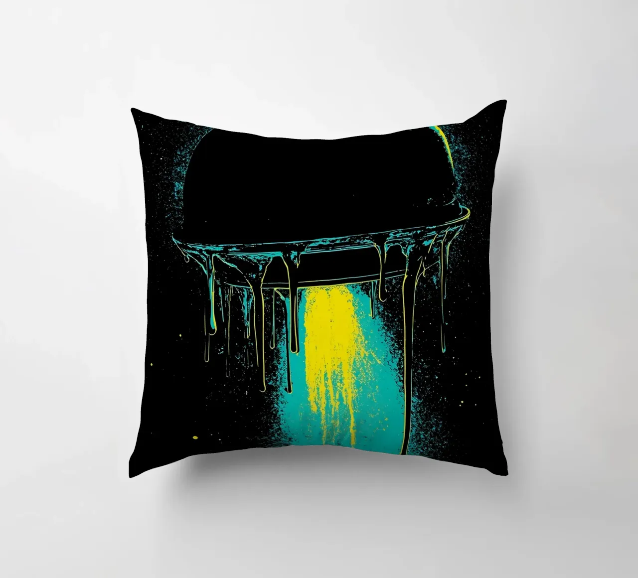 Astronave che gocciola - Pop Art cuscino da ColorCrash Gallery