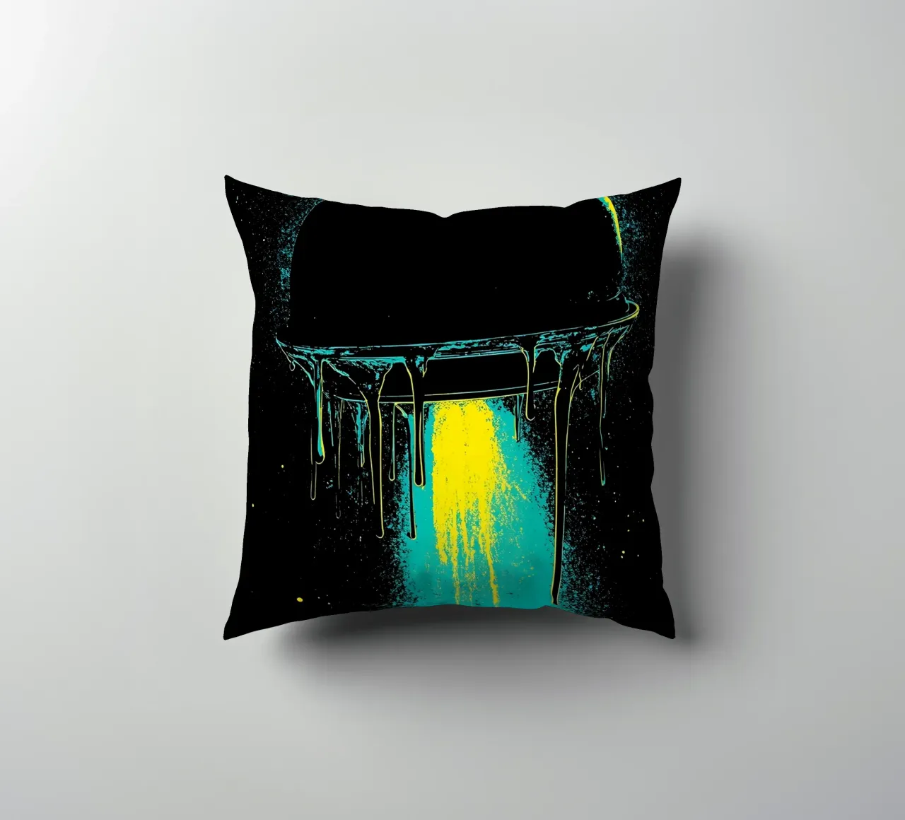 Astronave che gocciola - Pop Art cuscino da ColorCrash Gallery