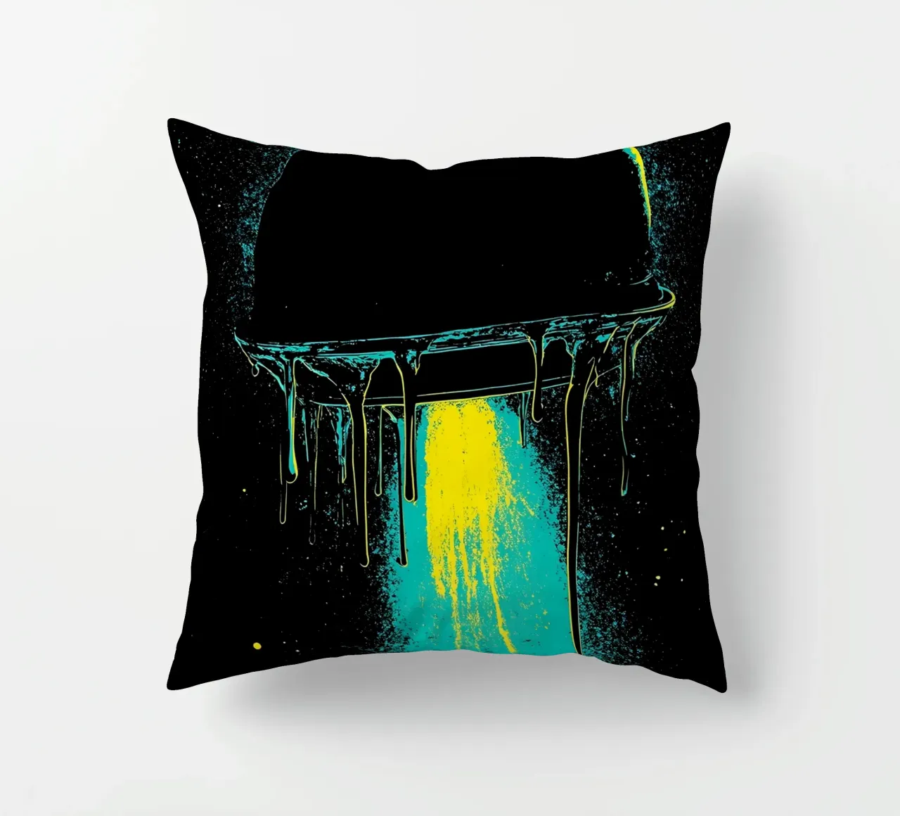 Astronave che gocciola - Pop Art cuscino da ColorCrash Gallery