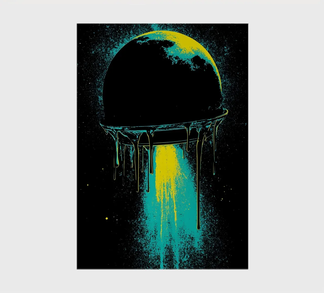 Spaceship Dripping - Pop Art notebook by ColorCrash Gallery
