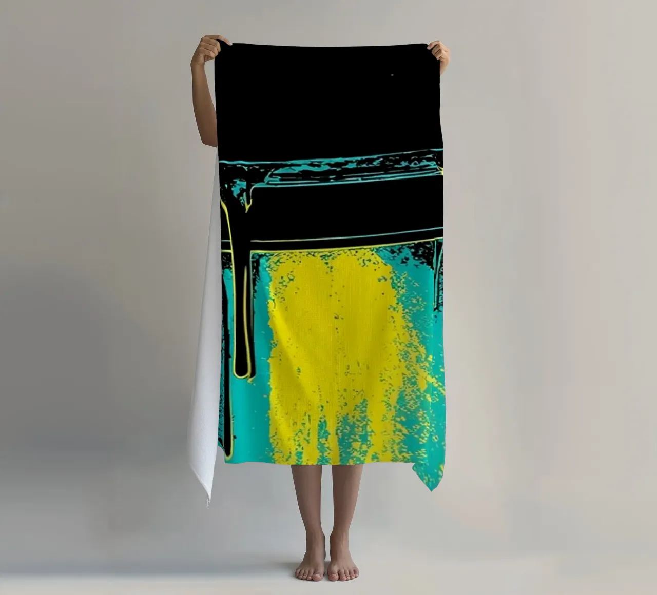 Astronave che gocciola - Pop Art telo mare da ColorCrash Gallery