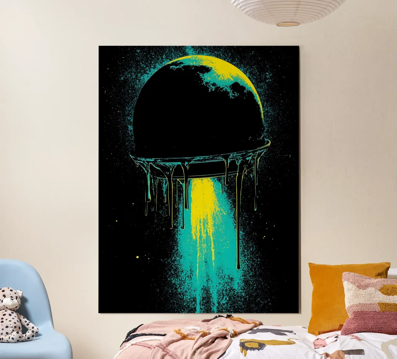 Spaceship Dripping - Pop Art hahnemühle van ColorCrash Gallery