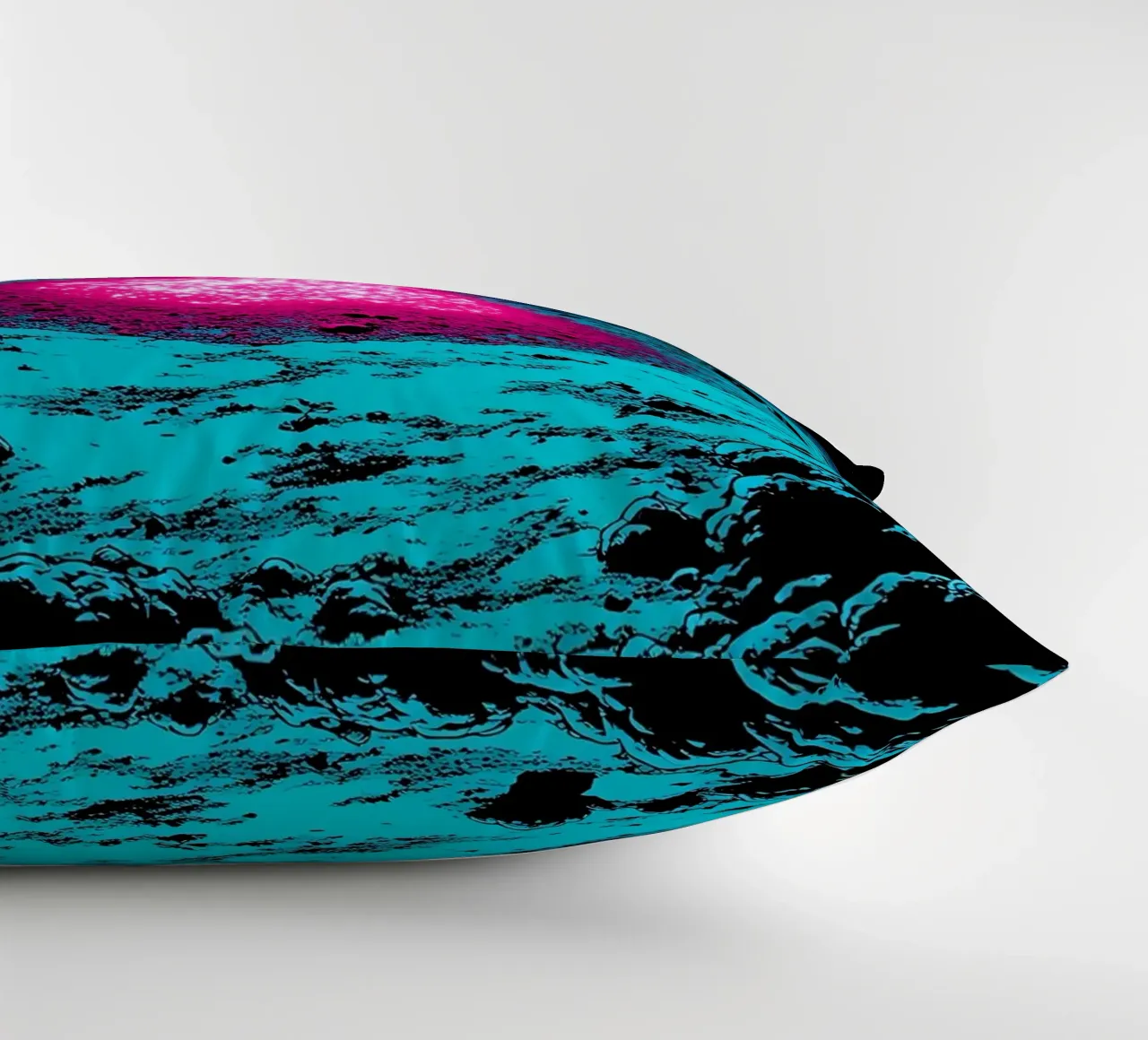 Raggio spaziale sulla luna - Pop Art cuscino da ColorCrash Gallery