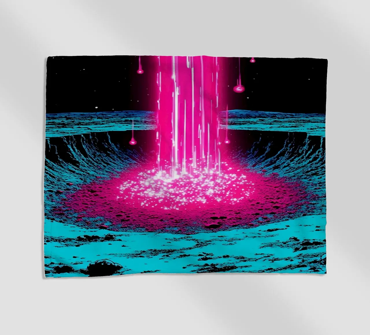 Raggio spaziale sulla luna - Pop Art telo mare da ColorCrash Gallery