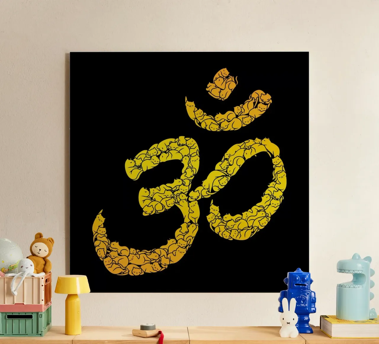 Om Cat Acryl-Glas von Tobe Fonseca