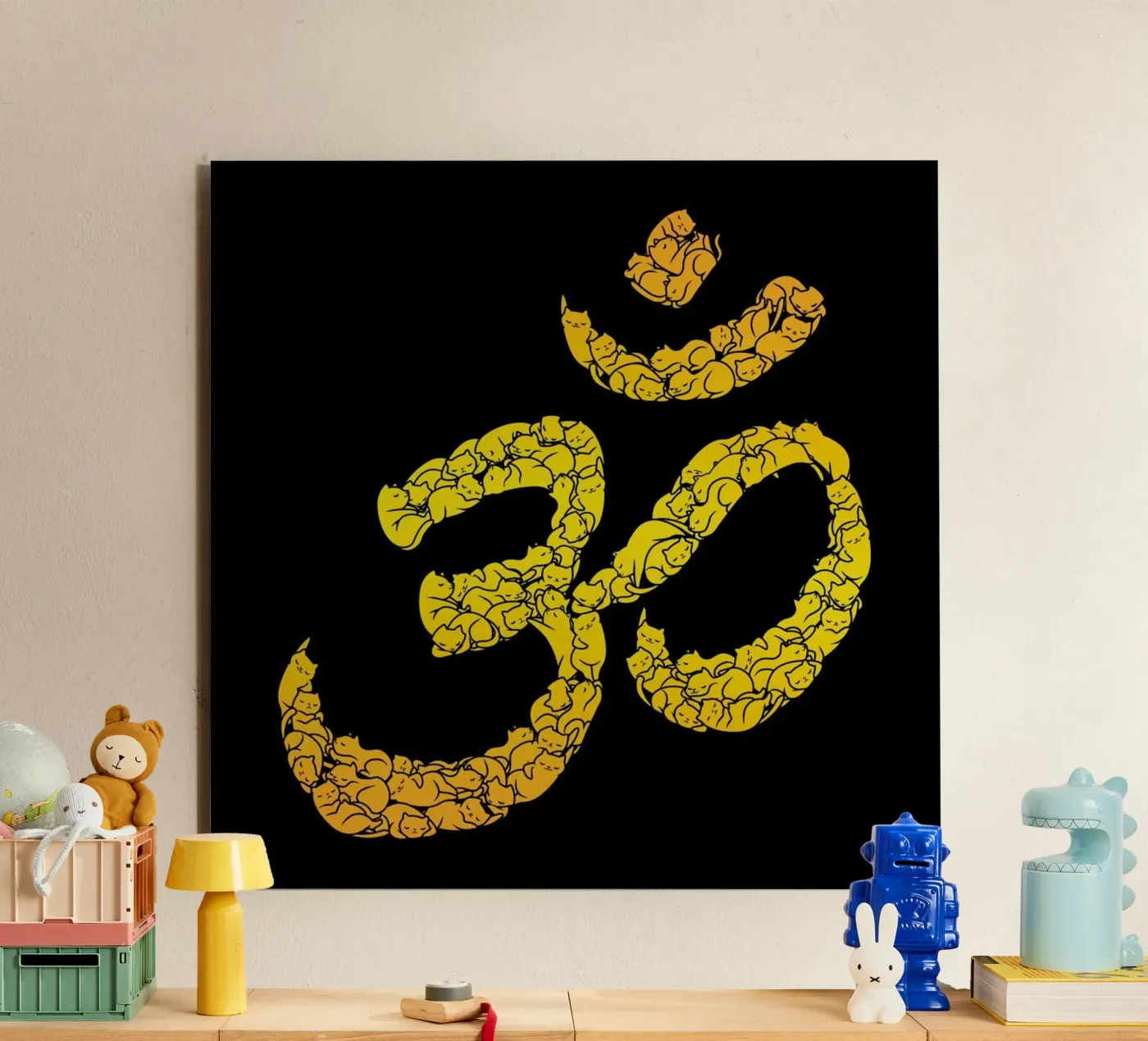 Om Cat alluminio dibond da Tobe Fonseca