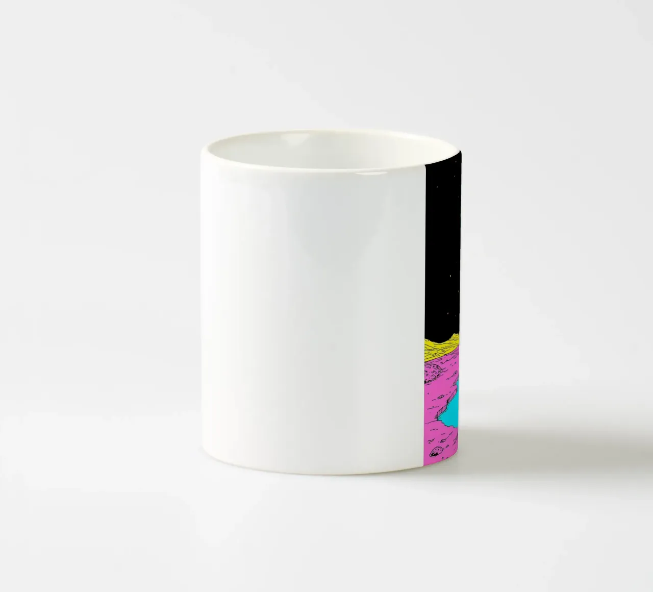 Luna che si scioglie - Pop Art tazza in ceramica da ColorCrash Gallery