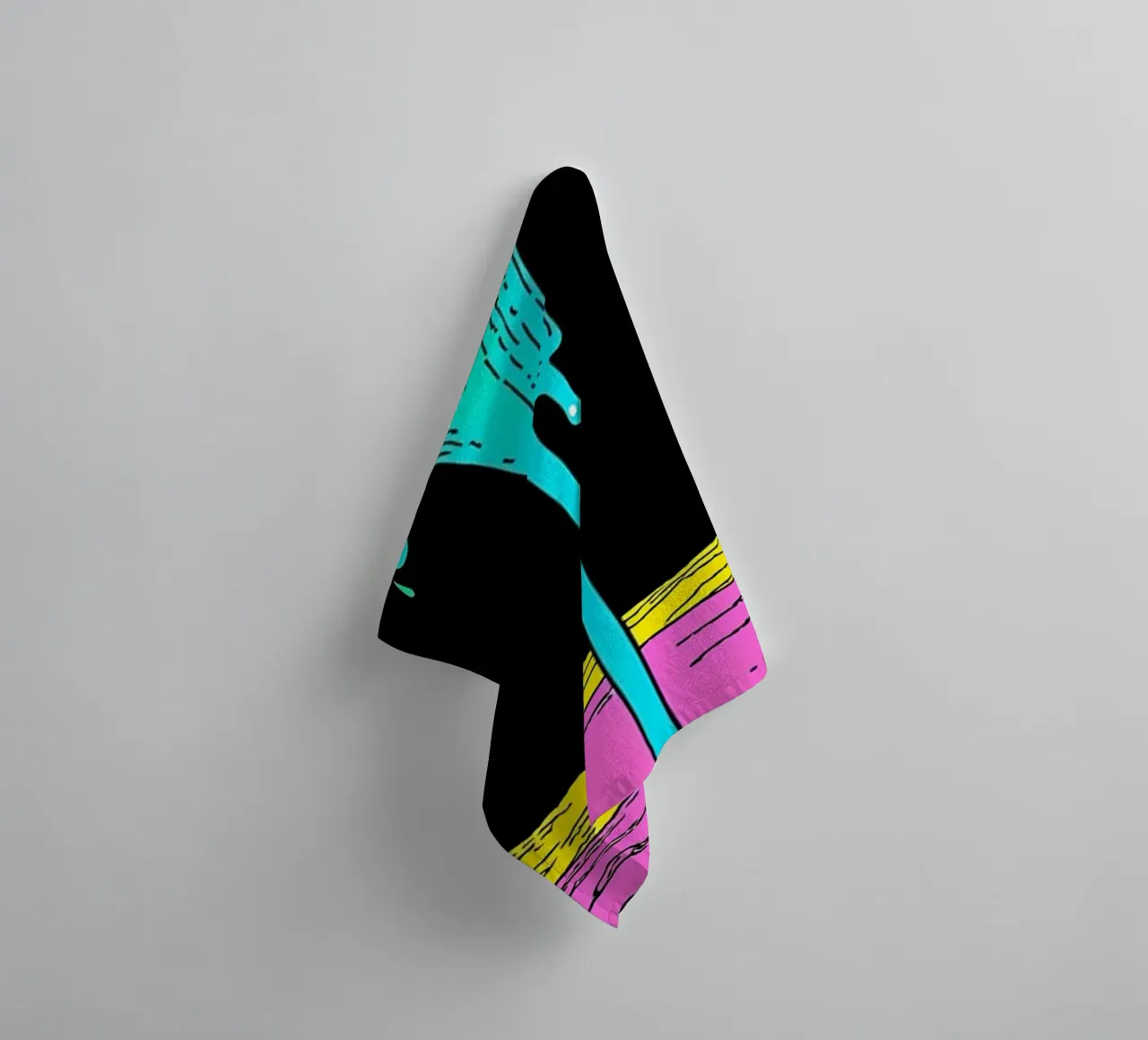 Luna che si scioglie - Pop Art asciugamano da bagno da ColorCrash Gallery