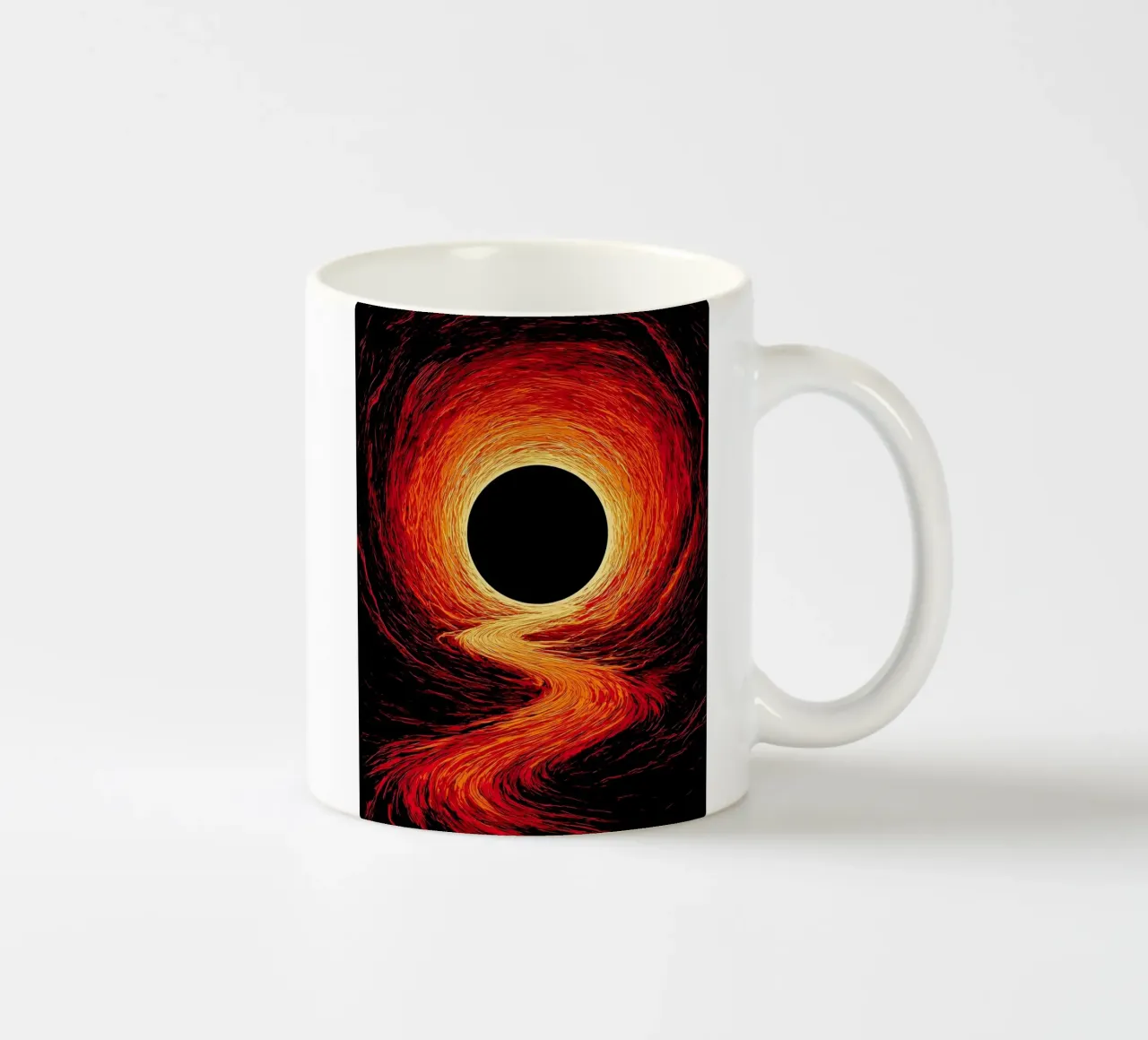Verso il buco nero - Pop Art tazza in ceramica da ColorCrash Gallery