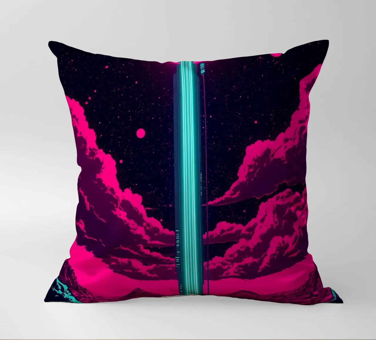 Ascensore spaziale - Pop Art cuscino da ColorCrash Gallery