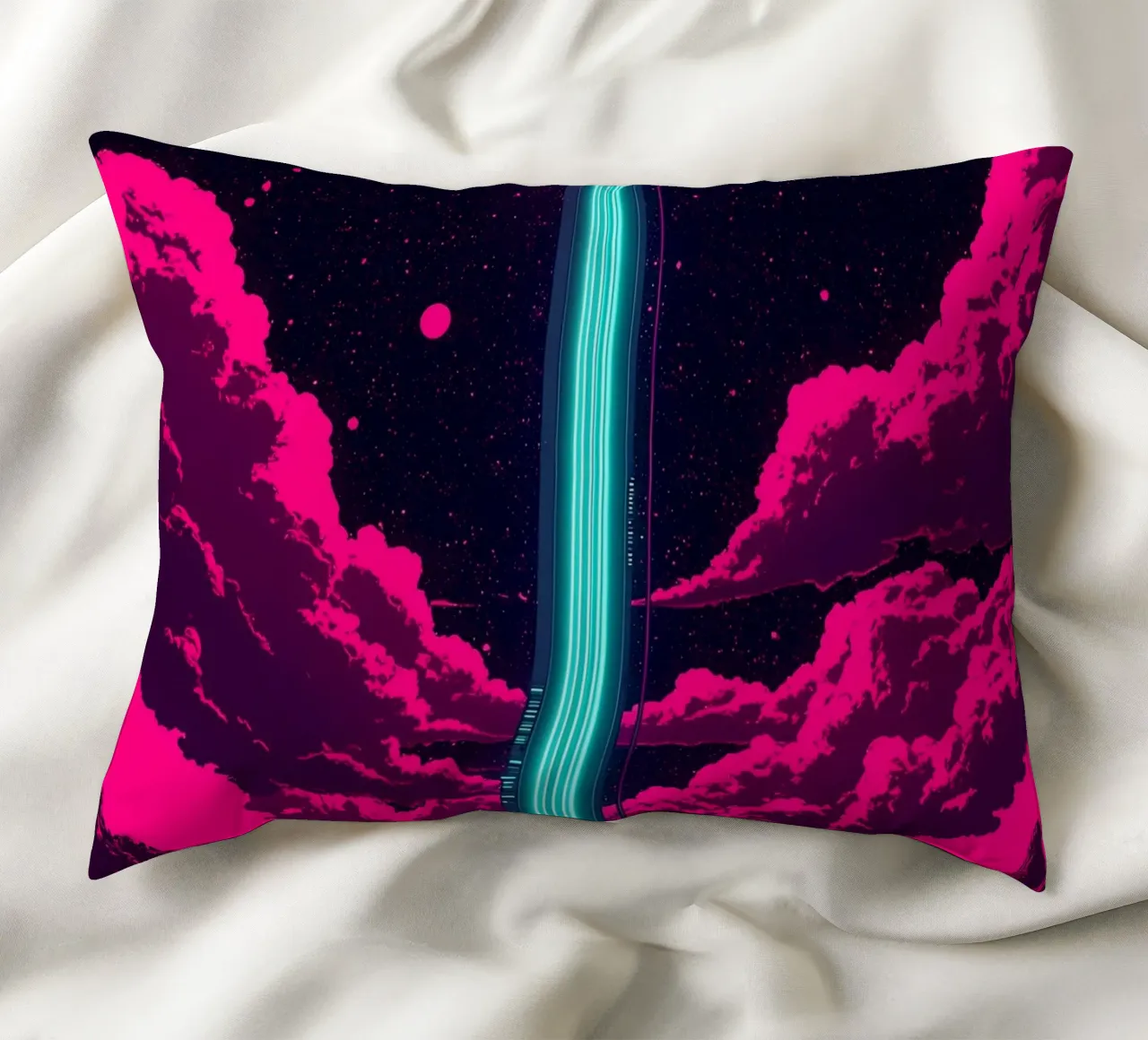 Ascensore spaziale - Pop Art cuscino da ColorCrash Gallery
