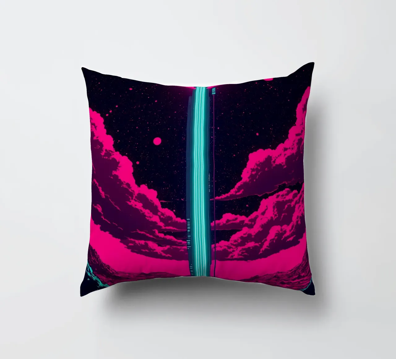Ascensore spaziale - Pop Art cuscino da ColorCrash Gallery