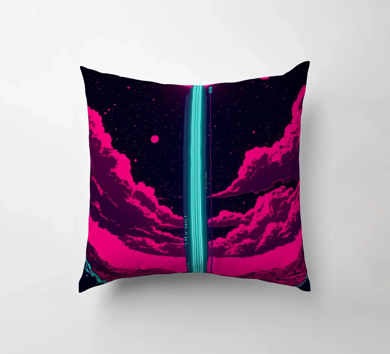 Ascensore spaziale - Pop Art cuscino da ColorCrash Gallery