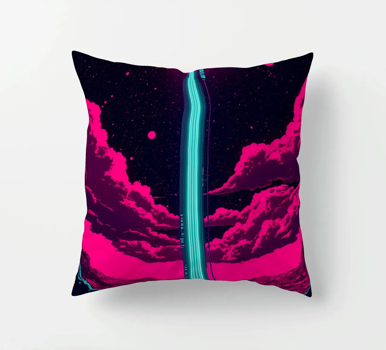 Ascensore spaziale - Pop Art cuscino da ColorCrash Gallery
