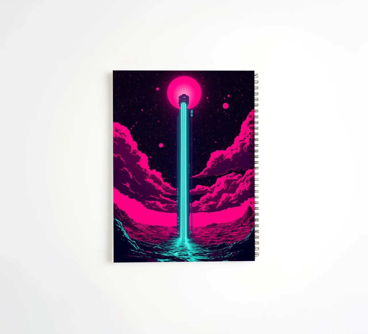 Weltraumaufzug - Pop Art Ringbuch von ColorCrash Gallery