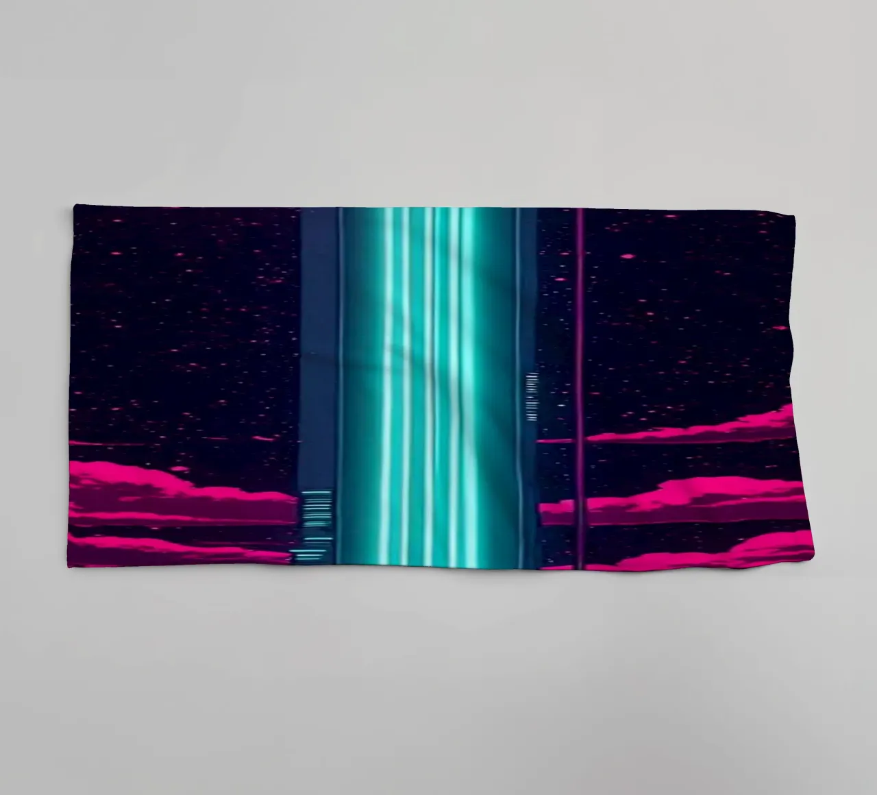 Ascensore spaziale - Pop Art asciugamano da bagno da ColorCrash Gallery