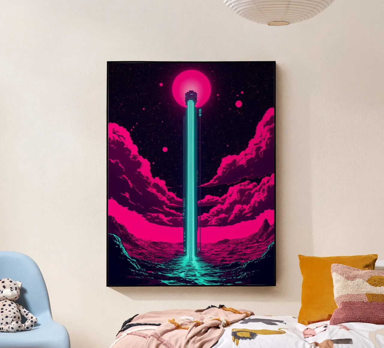 Ascensor espacial - Pop Art metacrilato de ColorCrash Gallery
