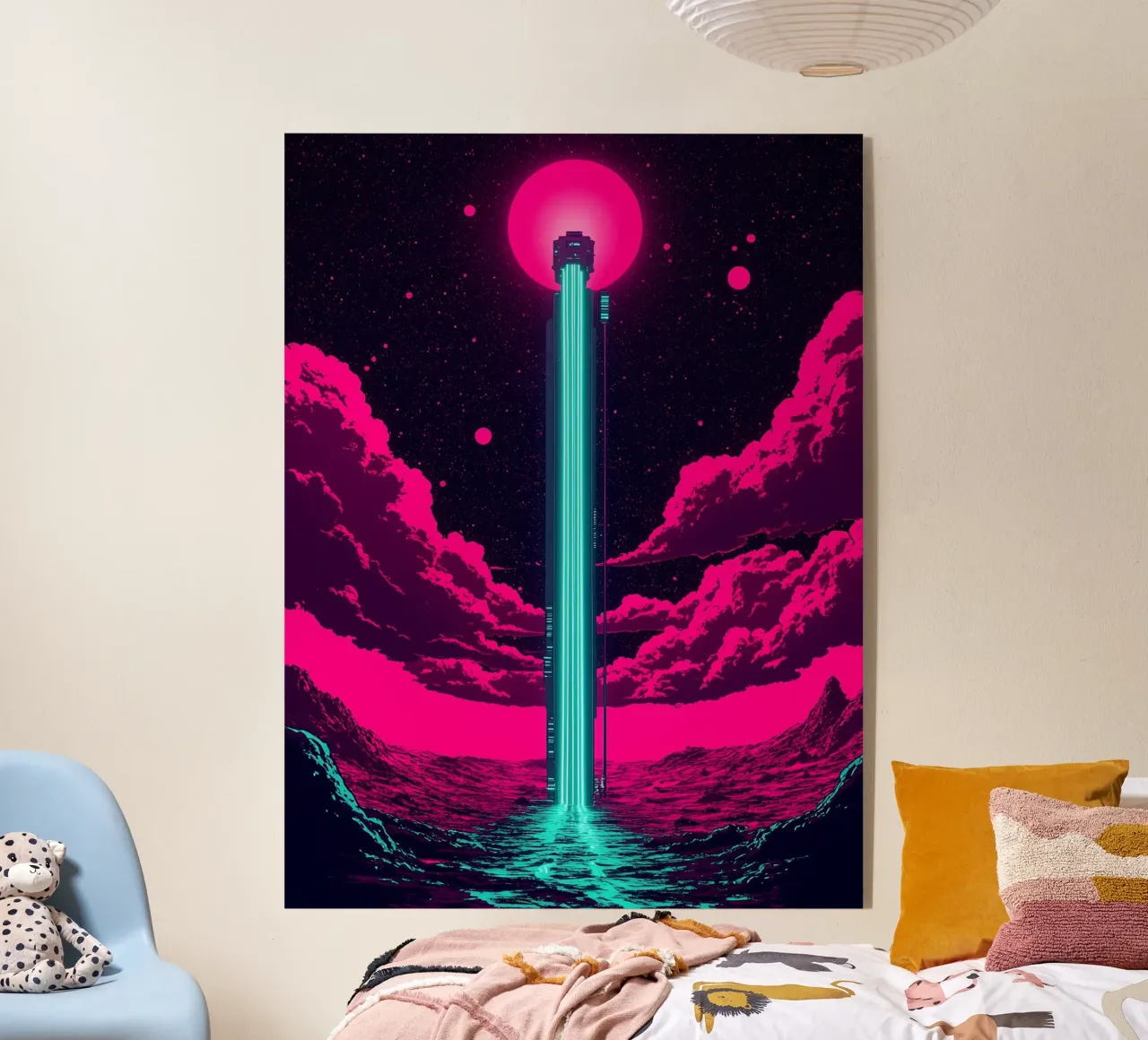 Ascensor espacial - Pop Art metacrilato de ColorCrash Gallery
