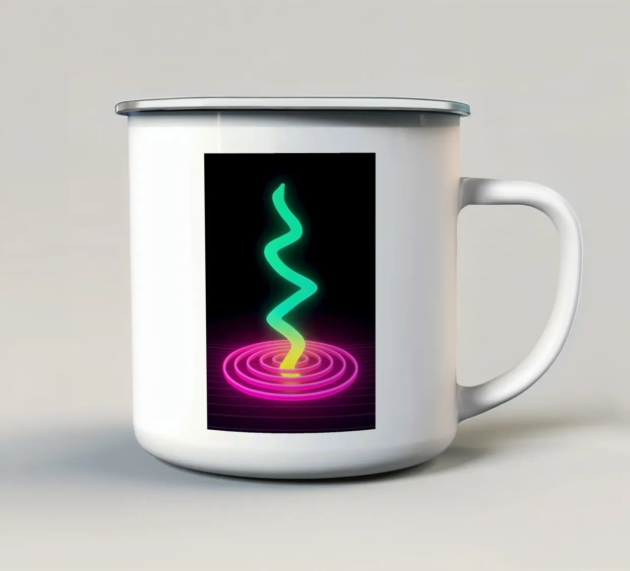 Spazio fantascientifico - Pop Art tazza in smalto da ColorCrash Gallery
