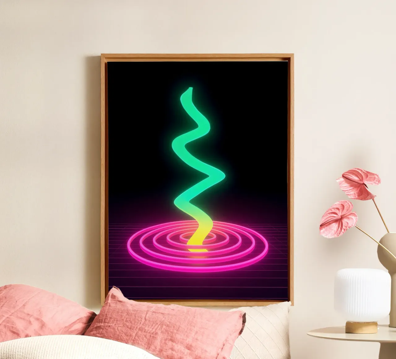 Sci-fi ruimte - pop-art canvas met Baklijst van ColorCrash Gallery
