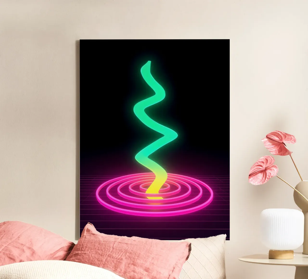 Sci-fi ruimte - pop-art canvas met Baklijst van ColorCrash Gallery