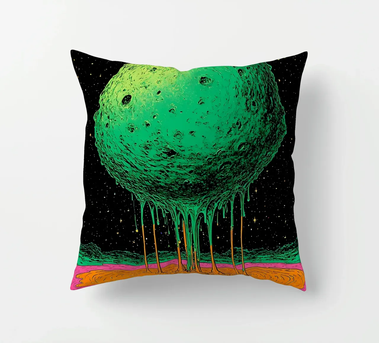 Planet Dripping - Pop Art cuscino da ColorCrash Gallery