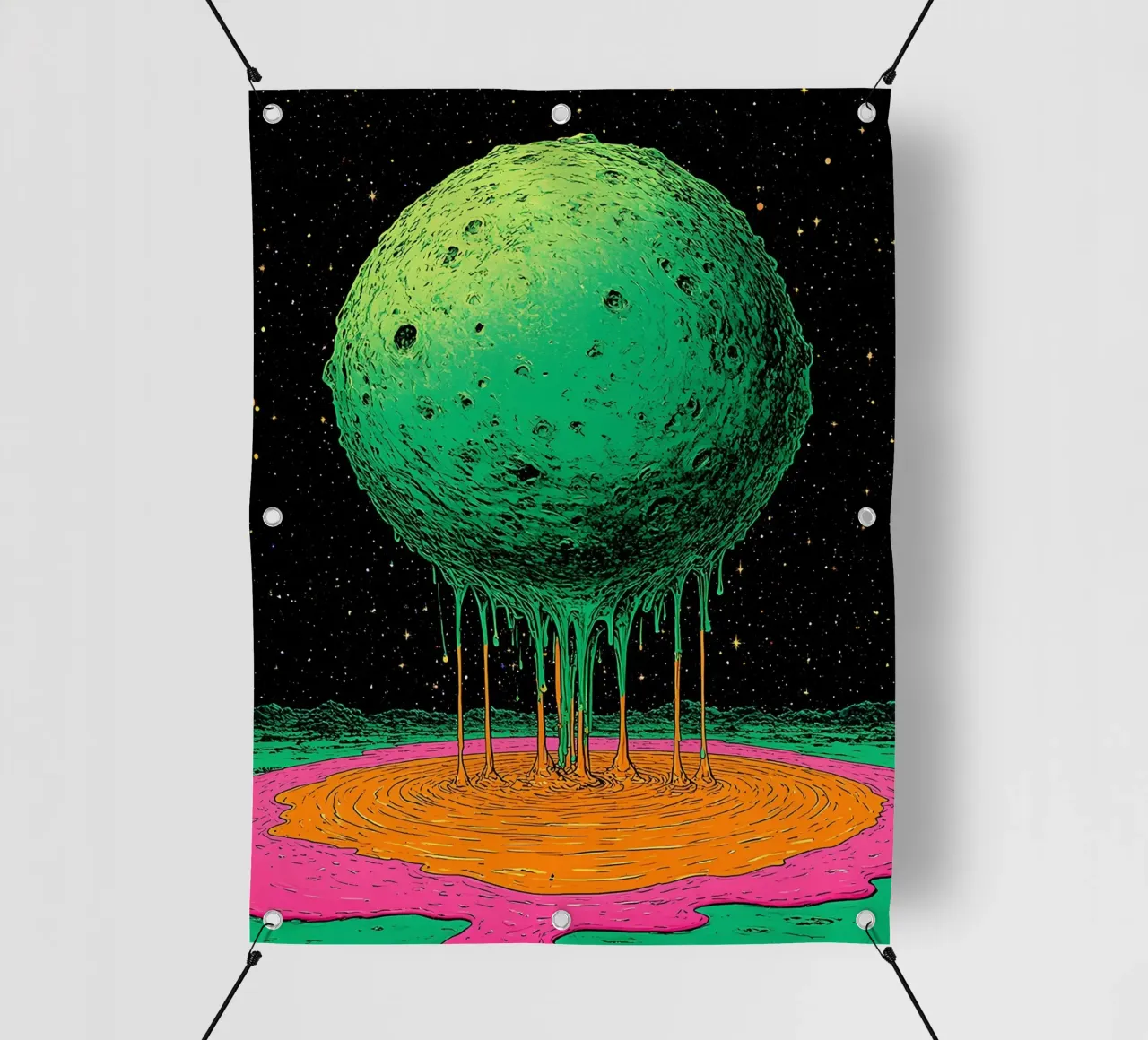 Planet Dripping - Pop Art telo in pvc da ColorCrash Gallery