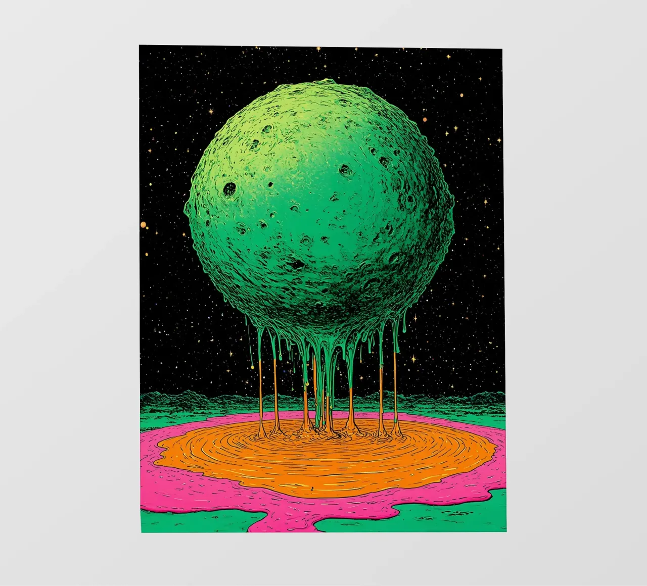 Planet Dripping - Pop Art telo in pvc da ColorCrash Gallery
