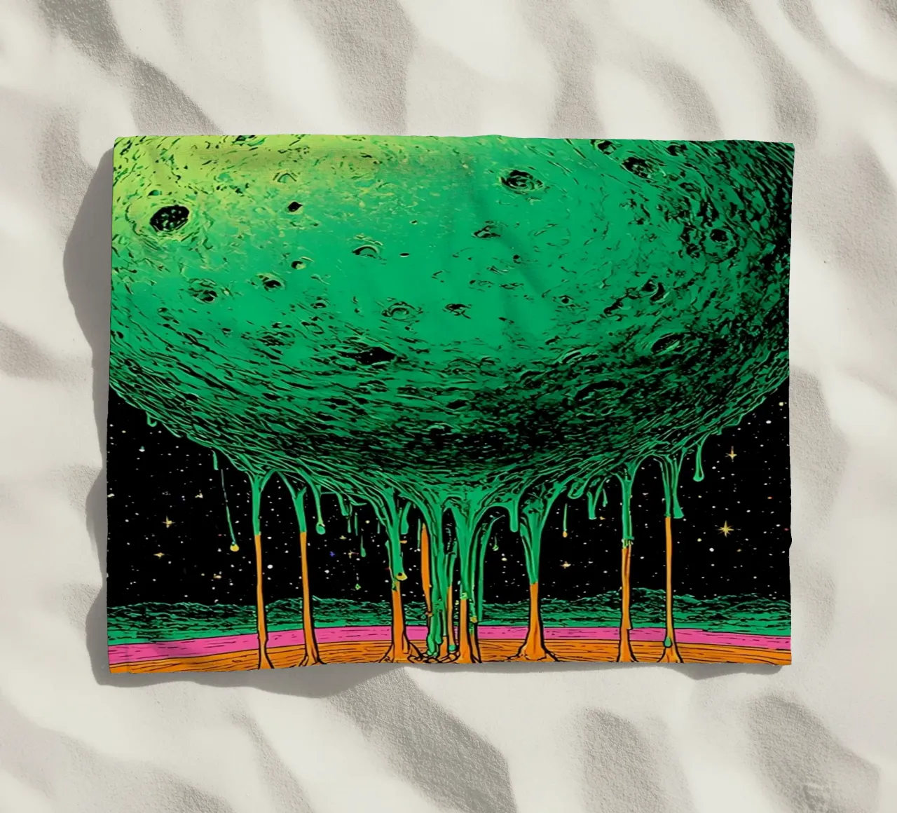 Planet Dripping - Pop Art telo mare da ColorCrash Gallery
