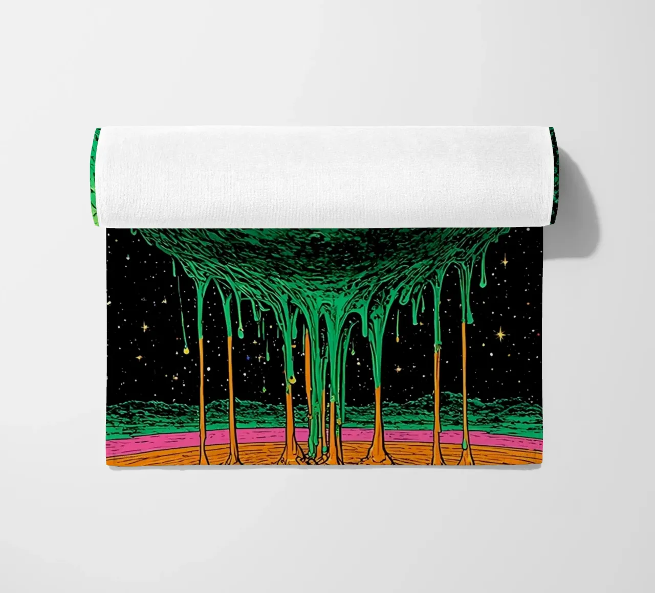 Planet Dripping - Pop Art telo mare da ColorCrash Gallery