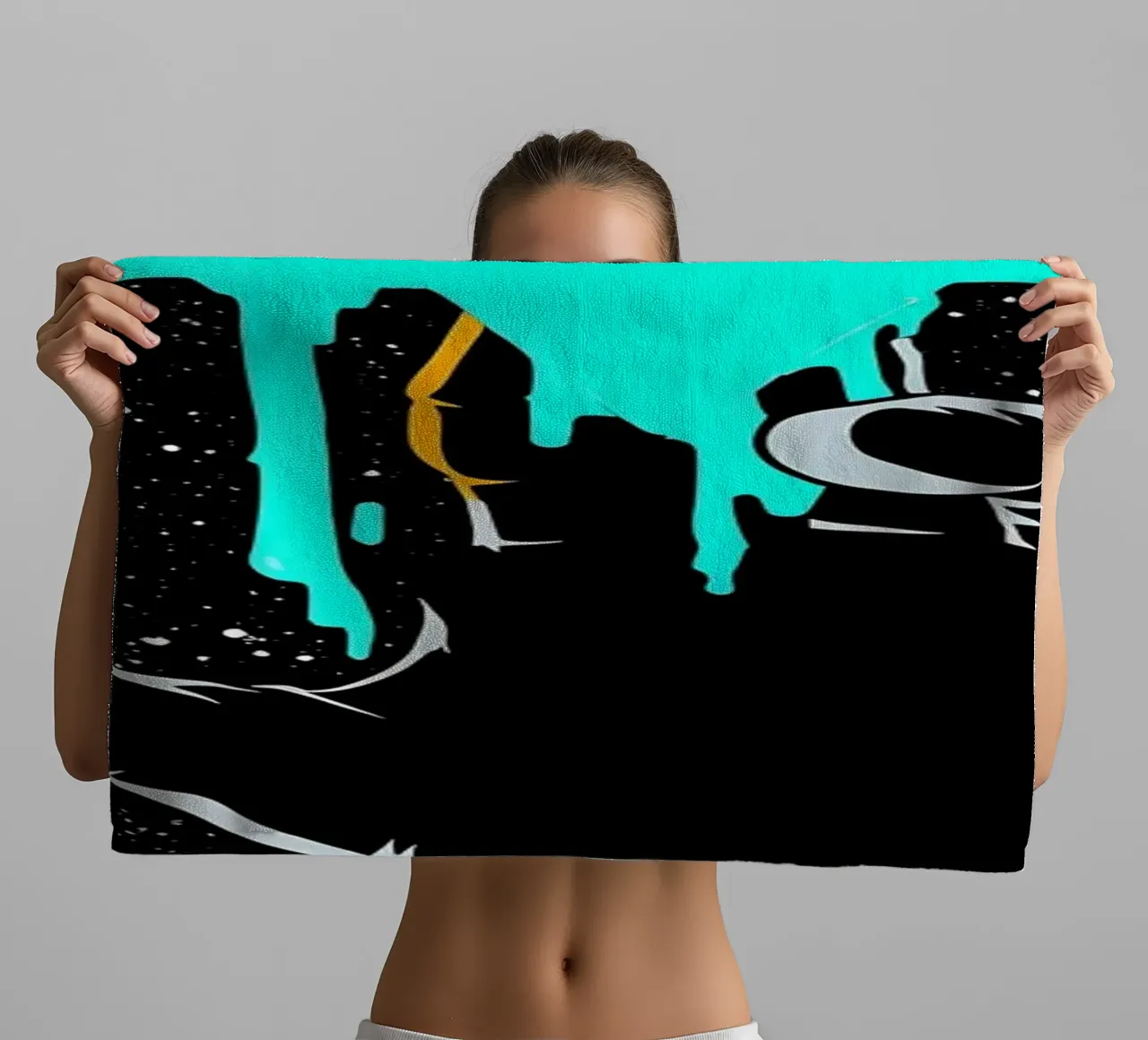 Astronaut berührt Stern - Pop Art Handtuch von ColorCrash Gallery