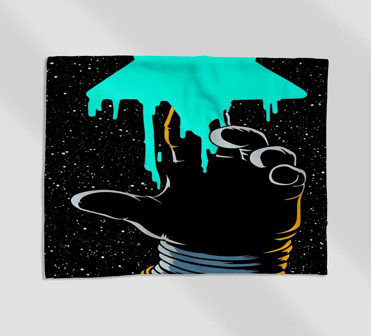 Astronauta che tocca la stella - Pop Art telo mare da ColorCrash Gallery
