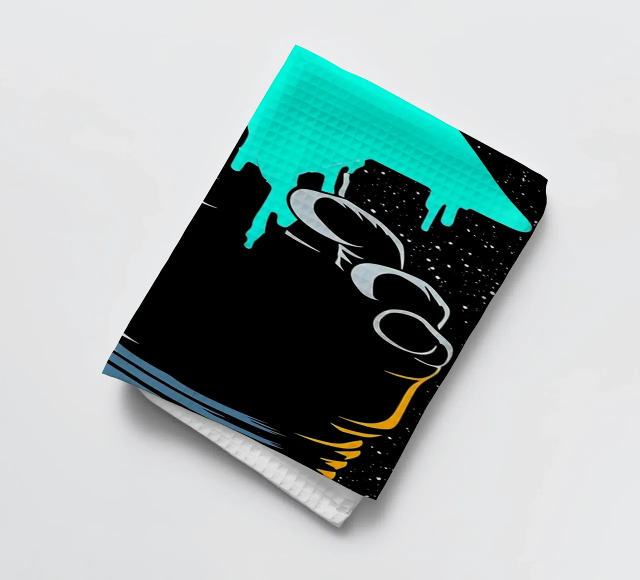 Astronaut berührt Stern - Pop Art Geschirrtuch von ColorCrash Gallery