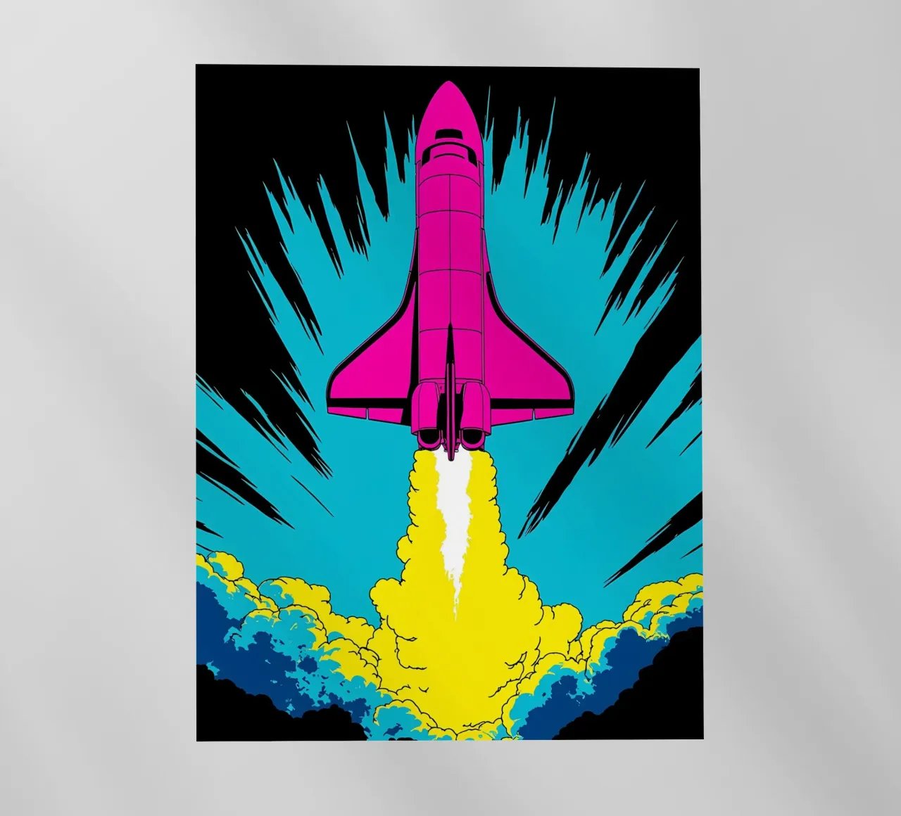 Lancio dello Space Shuttle - Pop Art pellicola backlit da ColorCrash Gallery