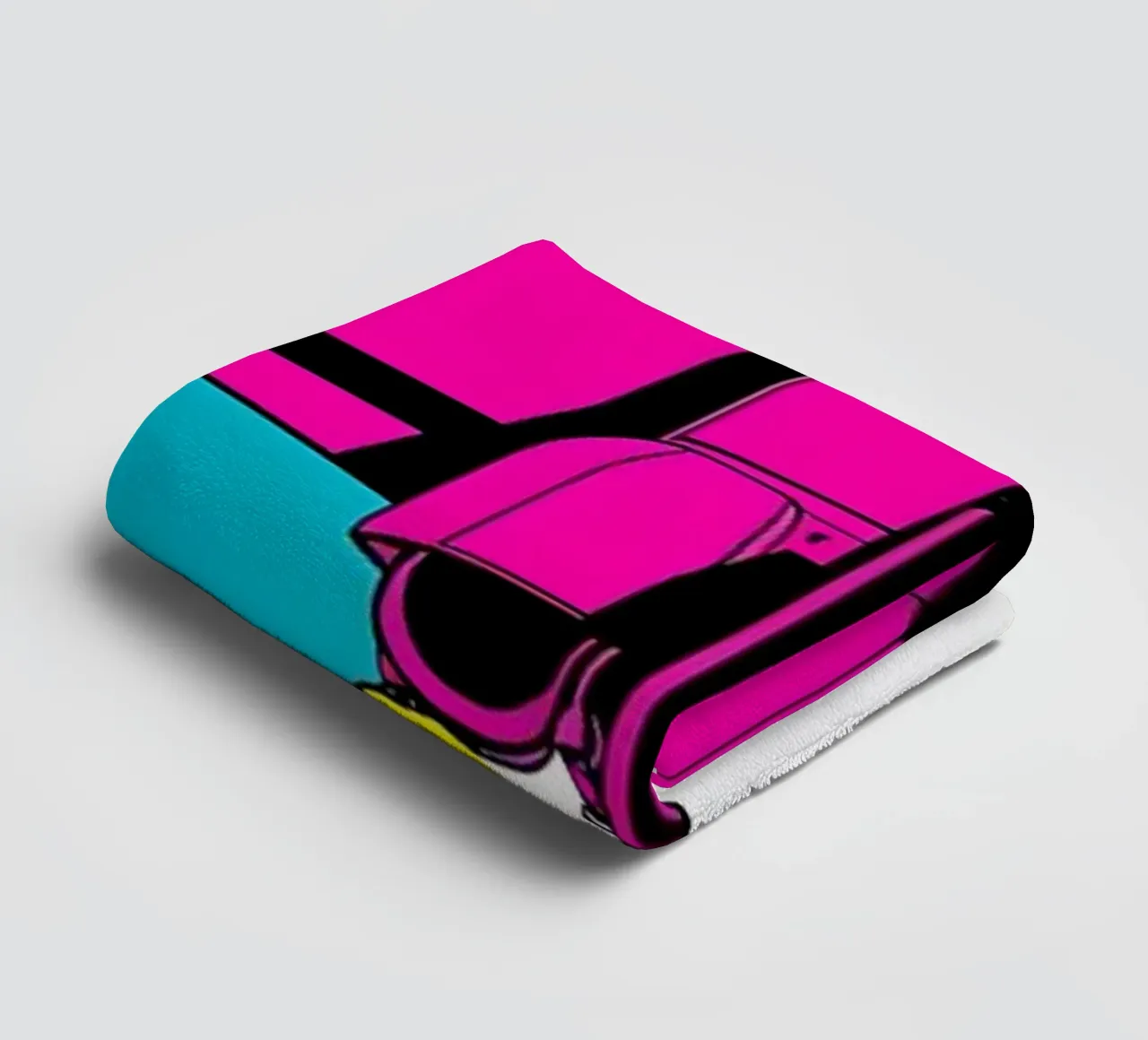 Lancering spaceshuttle - Pop Art badhanddoek van ColorCrash Gallery