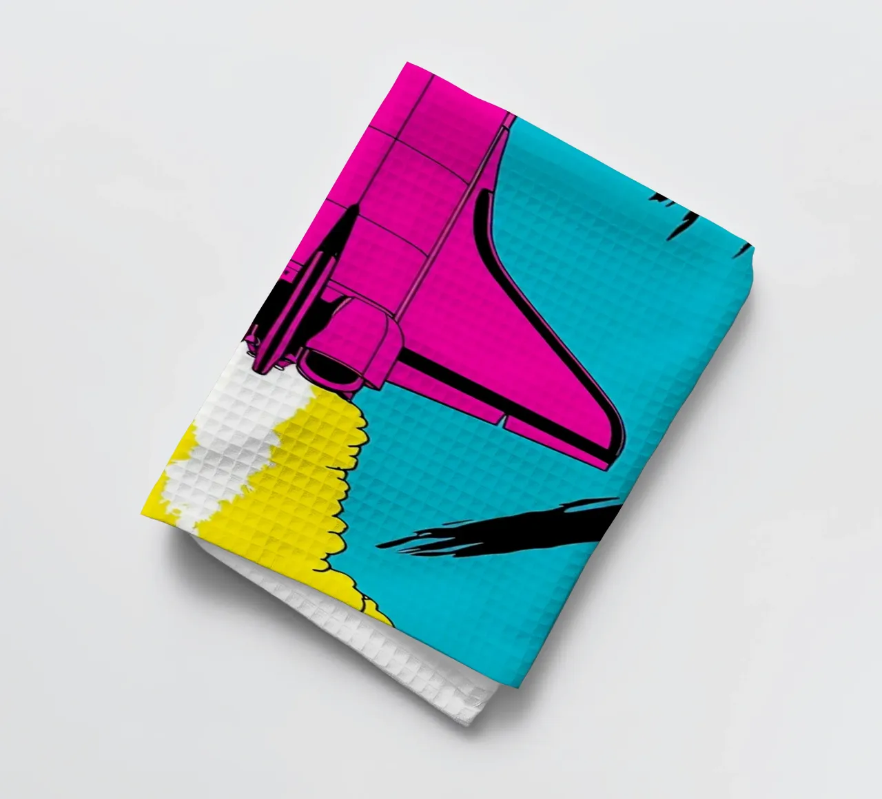 Lancement de la navette spatiale - Pop Art torchon de ColorCrash Gallery