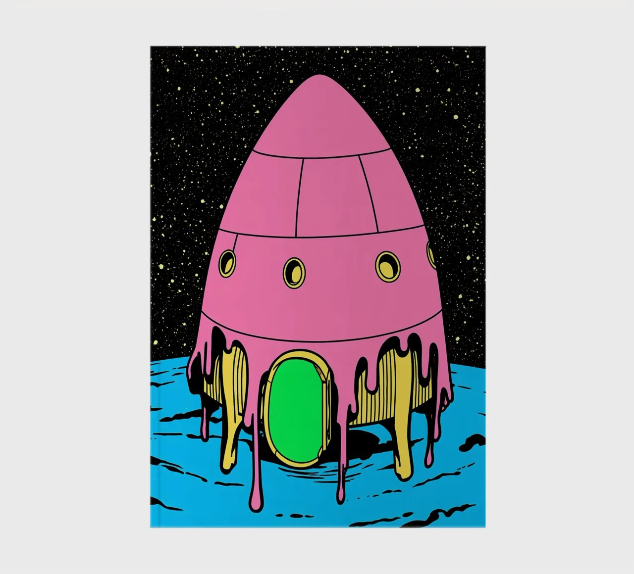 Lander - Pop Art notebook by ColorCrash Gallery