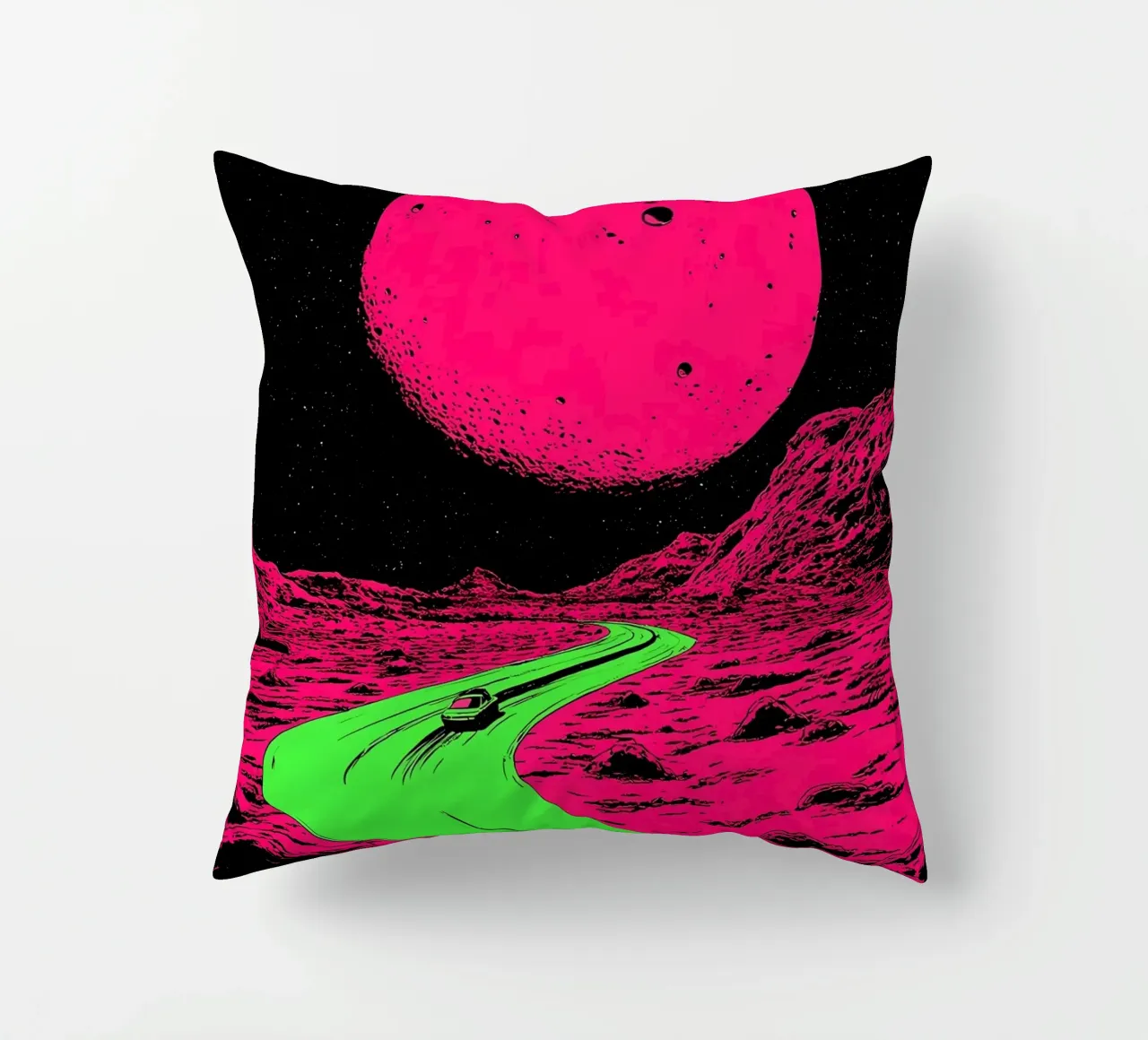 Strada della Luna - Pop Art cuscino da ColorCrash Gallery
