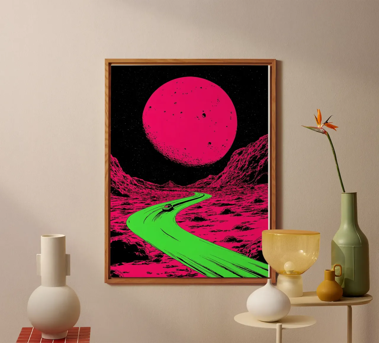 Strada della Luna - Pop Art alluminio dibond da ColorCrash Gallery