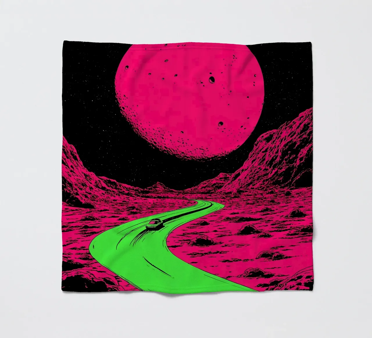 Strada della Luna - Pop Art coperta in pile da ColorCrash Gallery