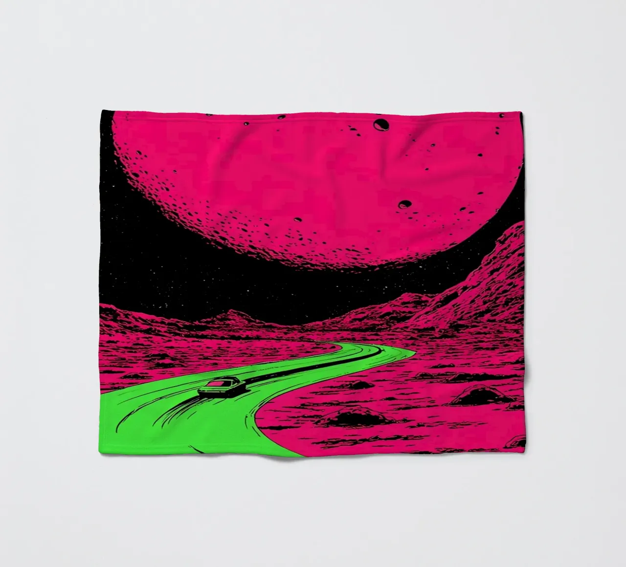Strada della Luna - Pop Art coperta in pile da ColorCrash Gallery