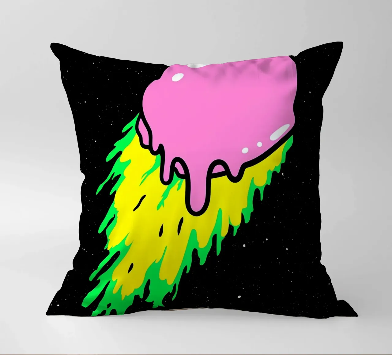 Melting Meteor - Pop Art decorative cushion by ColorCrash Gallery