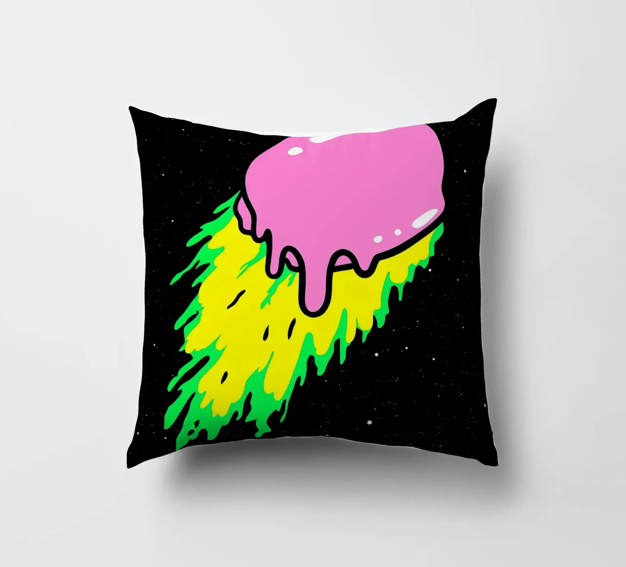 Melting Meteor - Pop Art decorative cushion by ColorCrash Gallery