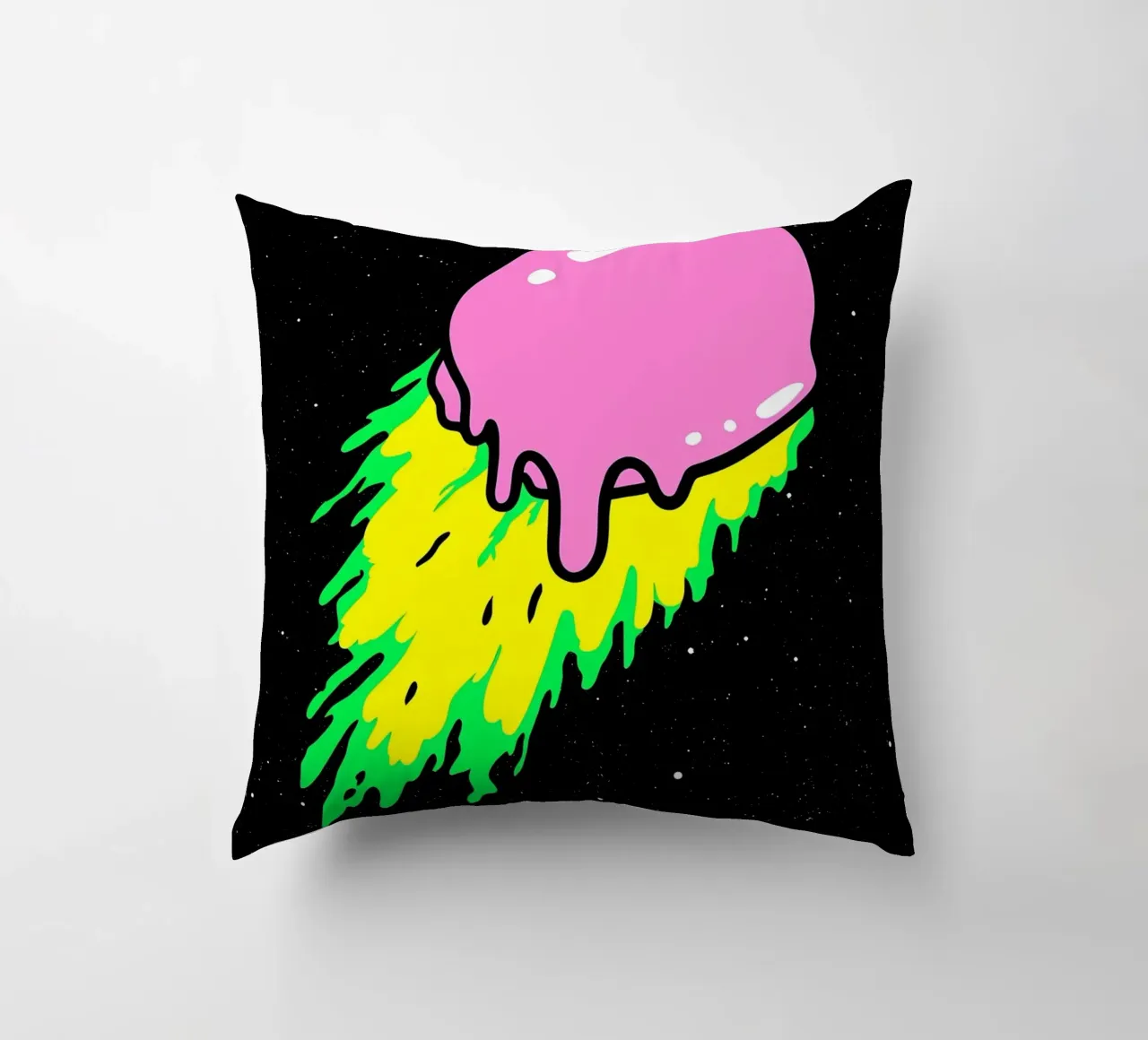 Melting Meteor - Pop Art decorative cushion by ColorCrash Gallery
