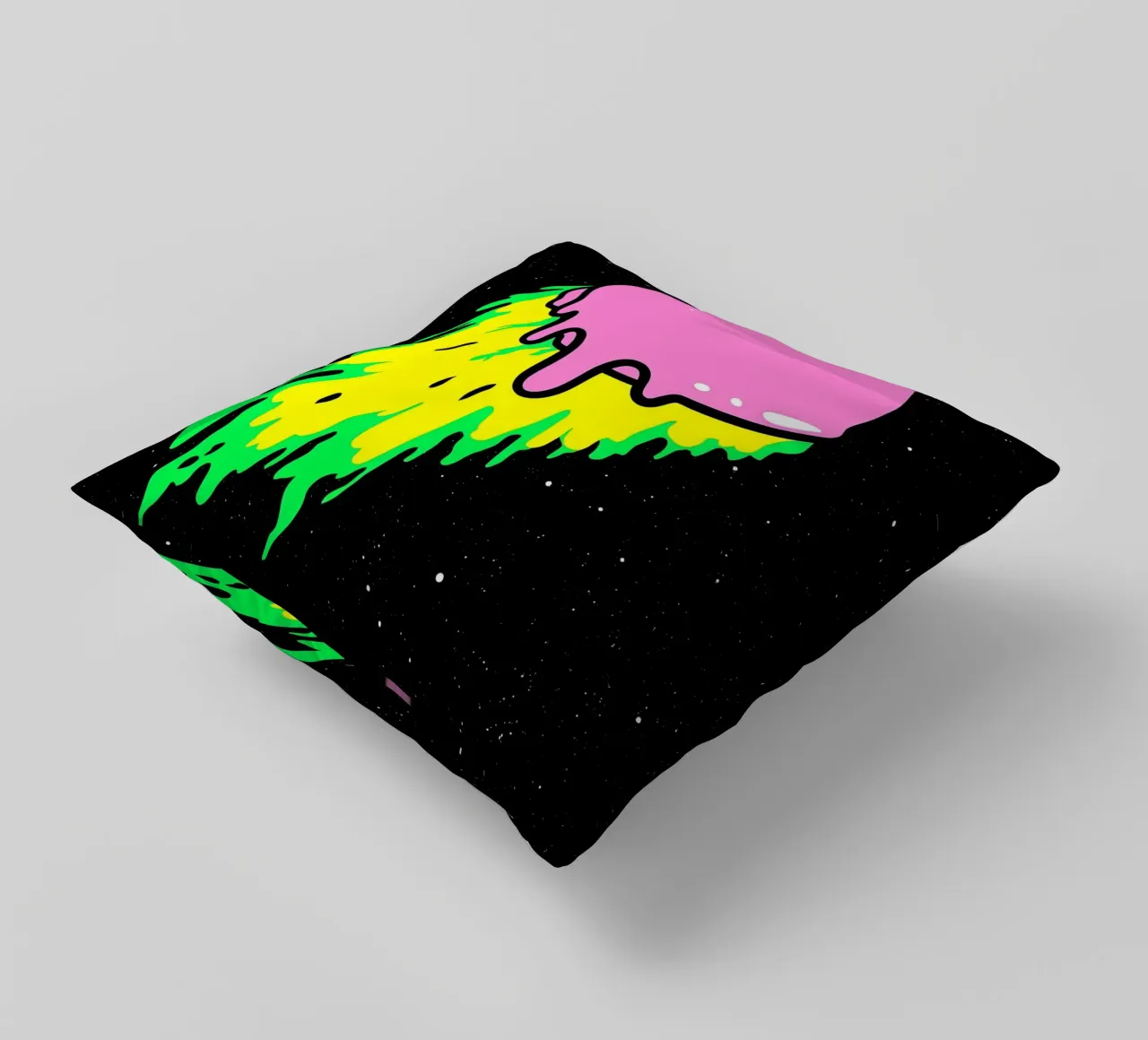 Melting Meteor - Pop Art decorative cushion by ColorCrash Gallery