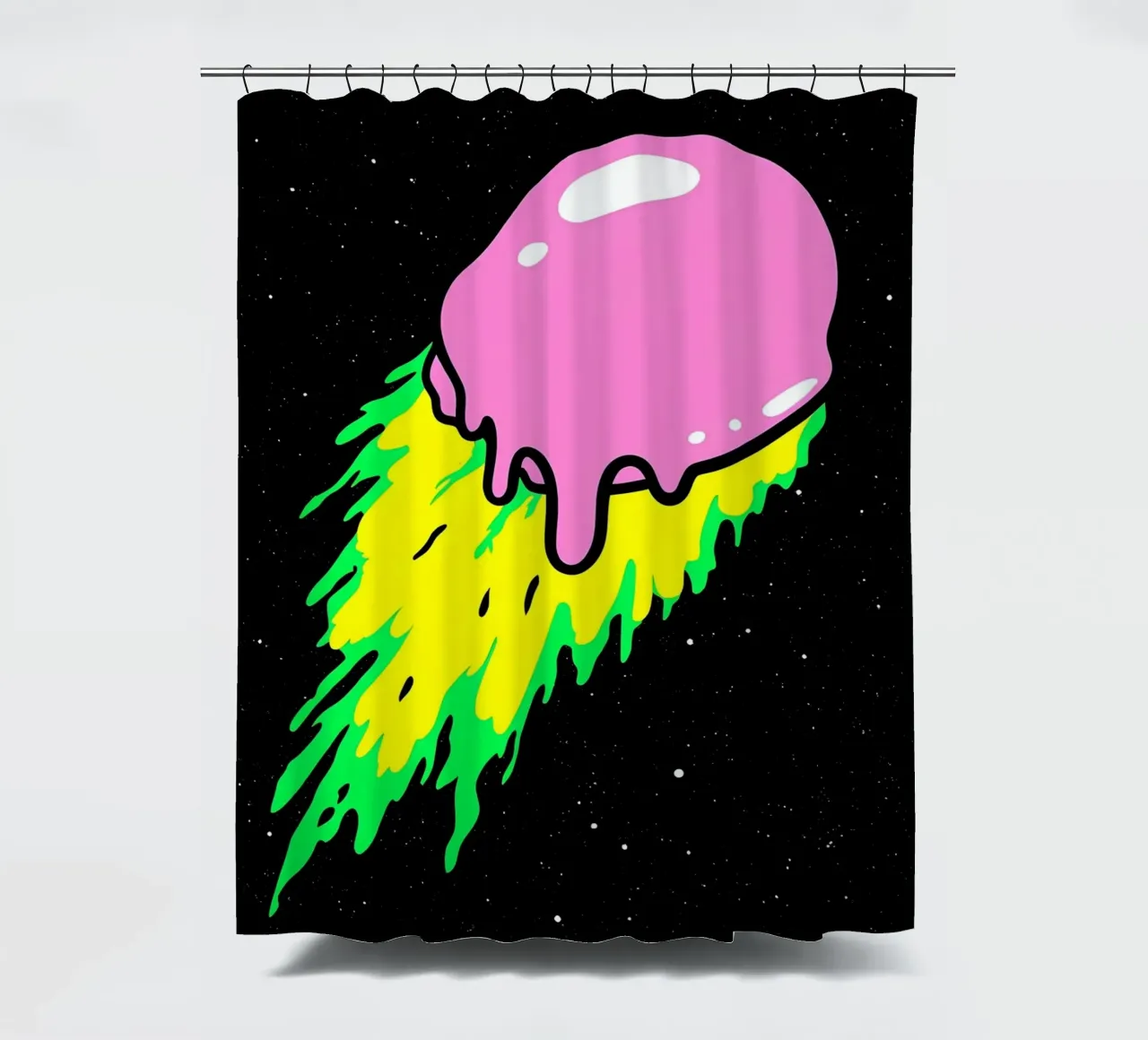 Meteoro en fusión - Pop Art cortina de baño de ColorCrash Gallery